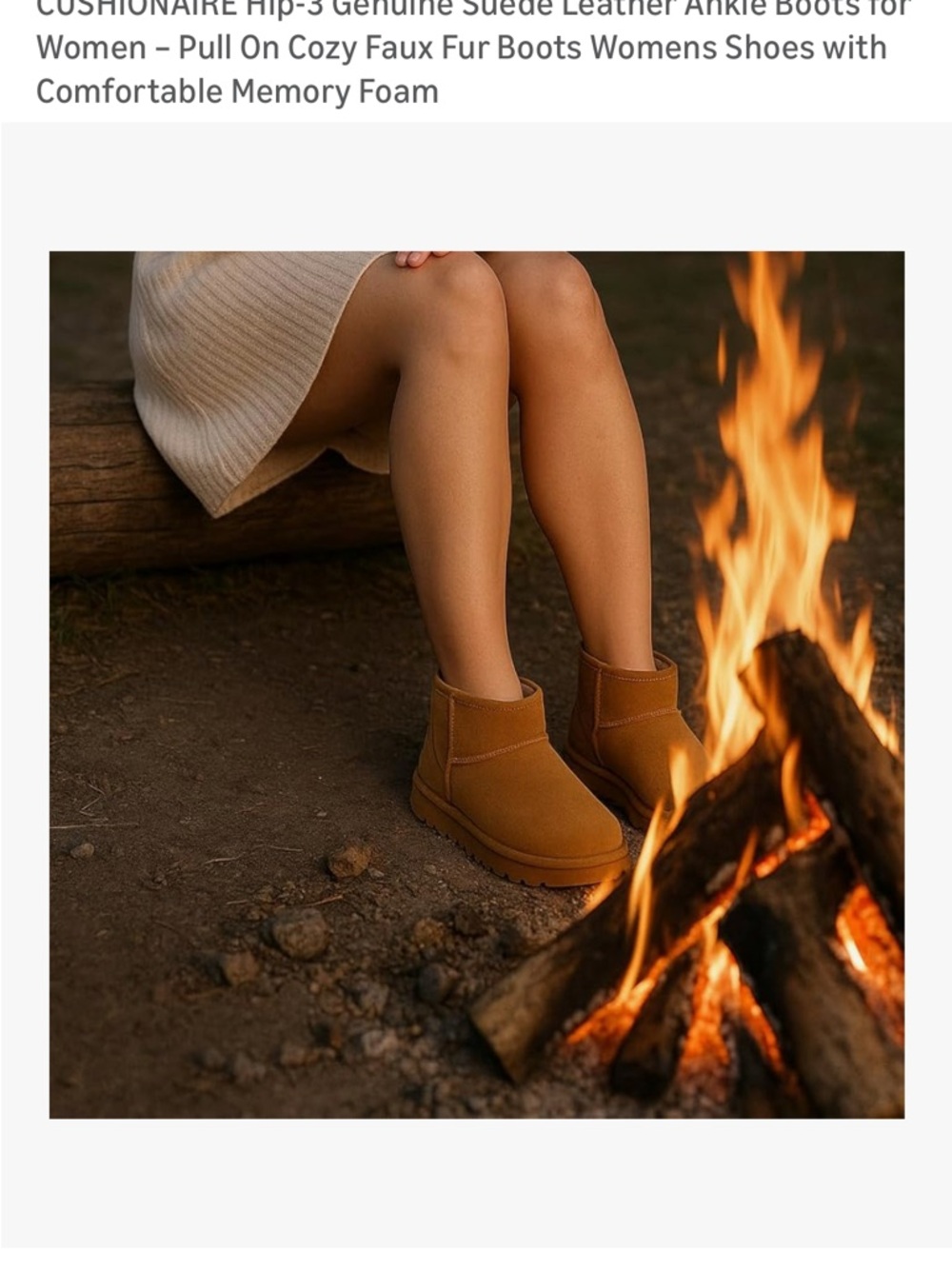 CUSHIONAIRE Pull On Cozy Faux Fur Boots Womens Shoes Comfortable Memory Foam - Picture 4 of 8